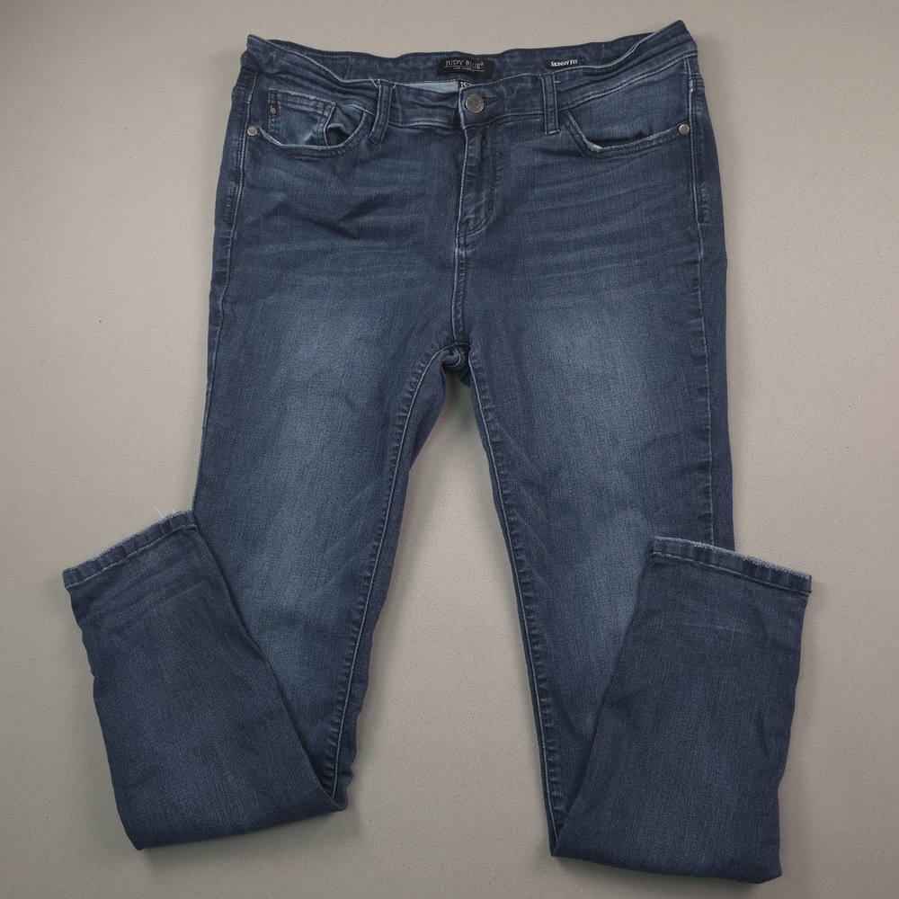 Judy Blue Skinny Fit Jeans Womens 15/32 Dark Wash Stretch Rayon Blend Mid Rise